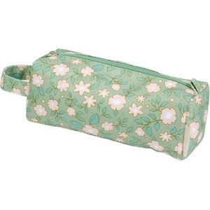 A Little Lovely Company - Etui / pennenzak: Bloesems-saliegroen