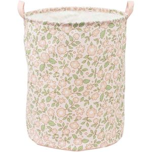 HMF Opbergmand met versterkte handgrepen, grote mand van katoen | 50 x 33 cm | Wit-Bruin