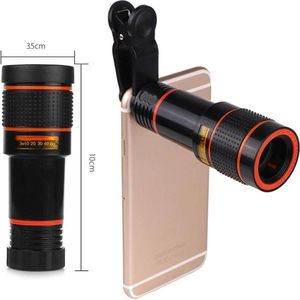 Universele Optische Zoom Lens 12x met Clip Zwart