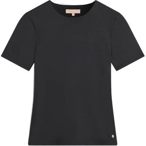 Josh V - Dames T-Shirt Zwart met Geborduurd Logo