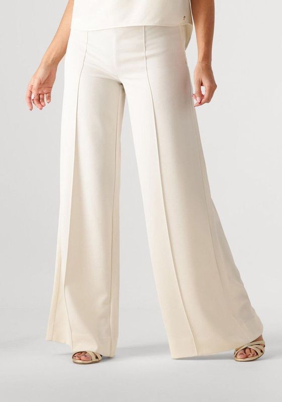 Viva Pantalon - White - Wijd Uitlopende Pijpen