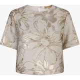 Josh V - Kiliana Top - Stone Silver - Cropped Top - Korte Mouw