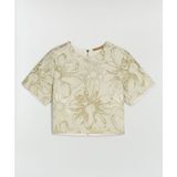 Josh V - Kiliana Top - Stone Silver - Cropped Top - Korte Mouw