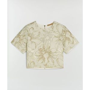 Josh V - Kiliana Top - Stone Silver - Cropped Top - Korte Mouw