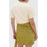 Josh V - Rosina Top - Light Ecru - Aangesloten Top - Korte Mouwen