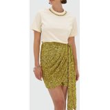 Josh V - Rosina Top - Light Ecru - Aangesloten Top - Korte Mouwen