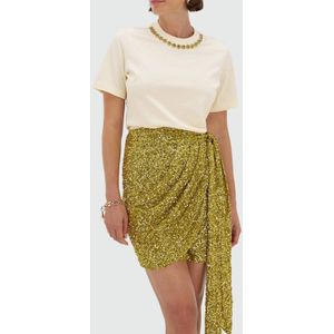 Josh V - Rosina Top - Light Ecru - Aangesloten Top - Korte Mouwen