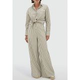 JOSH V - Wide Leg High Waist Broek - Groen