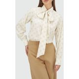 Josh V - Sydney Blouse - Crème-wit - Monogramprint