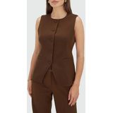 Josh V - Kiro Gilet - Donkerbruin - Damesgilet