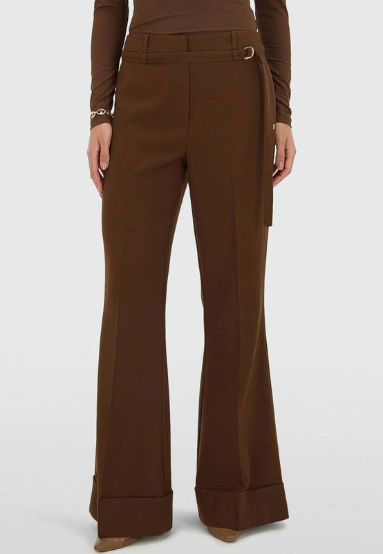 JOSH V - KORIEN - Flared Pantalon - Bruin