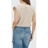 Sue T-Shirt - Creme White/Dark Brown XXS