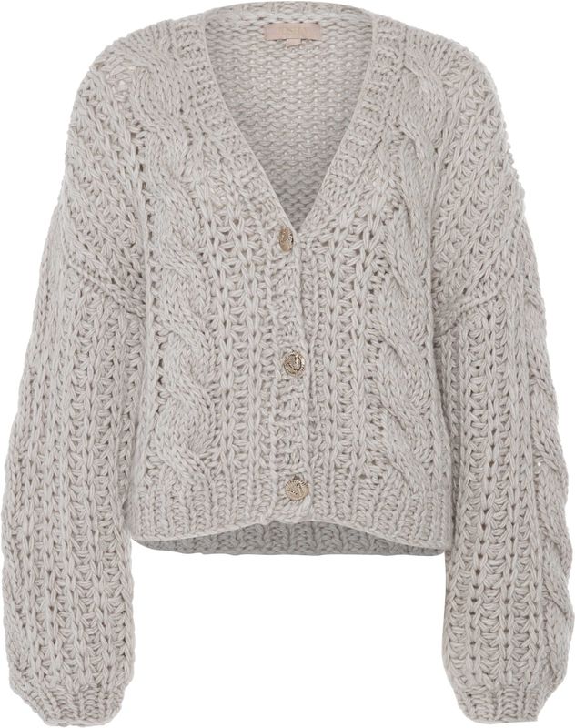 Fayenna - Cardigan - Warm Grey Melange