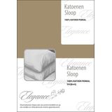 Kussensloop Hotelsluiting Percal Katoen zand Kussenslopen set van 2 stuks