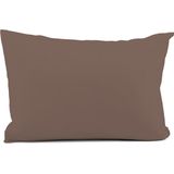 Kussensloop Hotelsluiting Percal Katoen taupe Kussenslopen set van 2 stuks