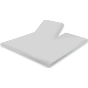 Splittopper Hoeslaken Katoen Perkal - licht grijs - 180x220cm - Split Enkel - Single Split