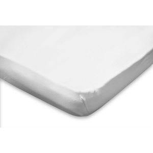 Topper - Hoeslaken Jersey Katoen Stretch - Wit - 120/130/140x200cm - Twijfelaar - 2 Persoons