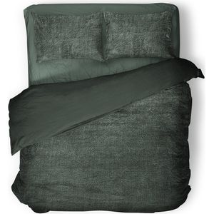 Eleganzzz Teddy Pluche Dekbedovertrek Bottle Green Teddy Dekbedovertrek Dekbedovertrek dekbedovertrekken