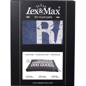 Lex & Max - Hoes Boxbed Unclassified - Hondenkussen Cover - Blauw