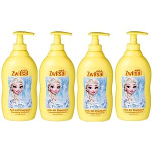 Zwitsal Shampoo Kids Frozen Anti Klit - 4 x 400 ml Voordeelverpakking