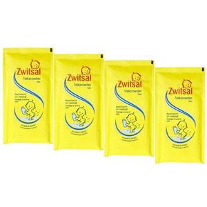 Zwitsal Baby Talkpoeder Navulling 4 x 100 Gram Voordeelverpakking