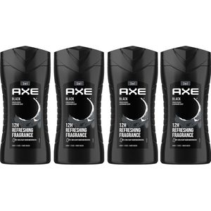 Axe Showergel Black - Douchegel - 4 x 250 ml Voordeelverpakking