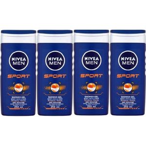 Nivea Douchegel Sport - For Men - Voordeelverpakking 4 x 250 ml