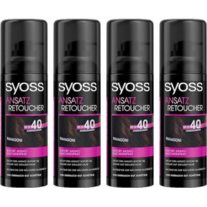Syoss Uitgroeispray Donker Mahonie 4 x 120 ml
