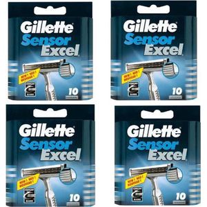 Gillette Sensor Excel - 40 stuks - 4 x 10 Scheermesjes