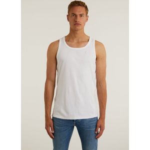 CHASIN' Slim Fit Singlet Tank White