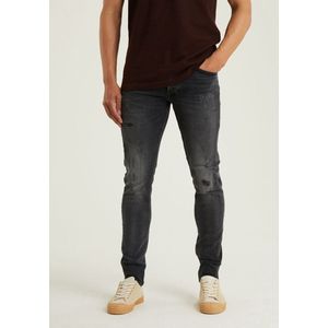CHASIN' Heren Jeans Slim Fit Jeans Ego Morrow Broek Zwart