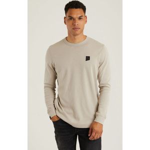Chasin' - Longsleeve - Beige - Effen - Ronde Halslijn