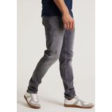Crown James - Grijs - Tapered Fit Jeans - Heren - 5-pocket