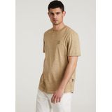 CHASIN' - Heren Loose Fit Fit - Eenvoudig T-Shirt - Brody Slub - Lichtbruin