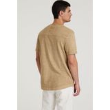CHASIN' - Heren Loose Fit Fit - Eenvoudig T-Shirt - Brody Slub - Lichtbruin