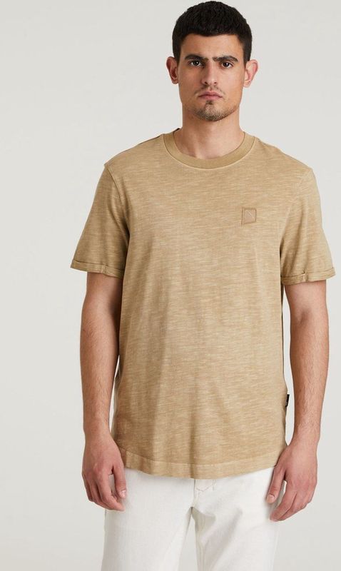 CHASIN' - Heren Loose Fit Fit - Eenvoudig T-Shirt - Brody Slub - Lichtbruin