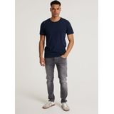 CHASIN' - Heren Regular Fit - Eenvoudig T-Shirt - Expand-B - Donkerblauw