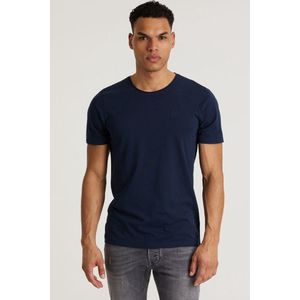 CHASIN' - Heren Regular Fit - Eenvoudig T-Shirt - Expand-B - Donkerblauw
