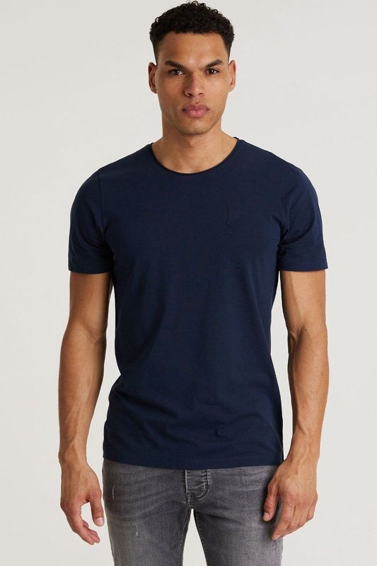 CHASIN' - Heren Regular Fit - Eenvoudig T-Shirt - Expand-B - Donkerblauw