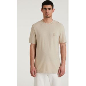 CHASIN' - Heren Regular Fit - Eenvoudig T-Shirt - Ethan Linen - Beige