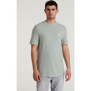 CHASIN' - Heren Regular Fit - Eenvoudig T-Shirt - Ethan Linen - Midden Groen