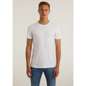 CHASIN' - Heren Slim Fit - Eenvoudig T-Shirt - Base-B - Wit