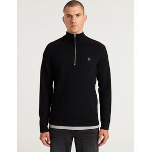 CHASIN' - Heren Trui - Fit - Oscar Half Zip - Zwart