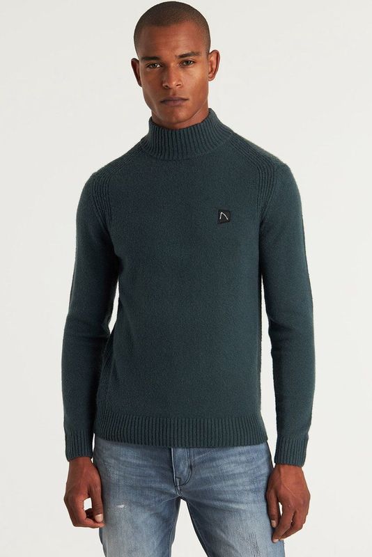 CHASIN' Heren trui - Trace Mock - Donkergroen