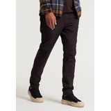 Broek Toxik3 hoge taille lederlook choco