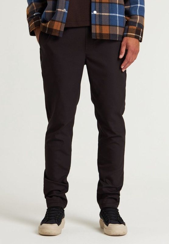 Broek Toxik3 hoge taille lederlook choco