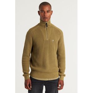 CHASIN' - Heren trui - Oliver Half Zip - Donkergroen