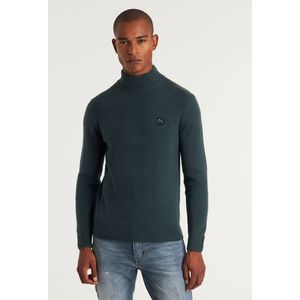 CHASIN' - Trace Mock - Trui - Donkergroen - Regular Fit