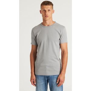 CHASIN' - Heren Slim Fit - Eenvoudig T-Shirt - Base-B - Grijs
