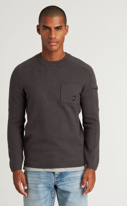 Chasin' - Pullover 31110008 - Midden Grijs